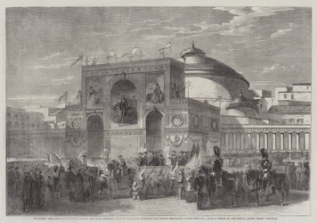 Triumphal Arch Erected at Naples During the Fetes Recently Held in That City